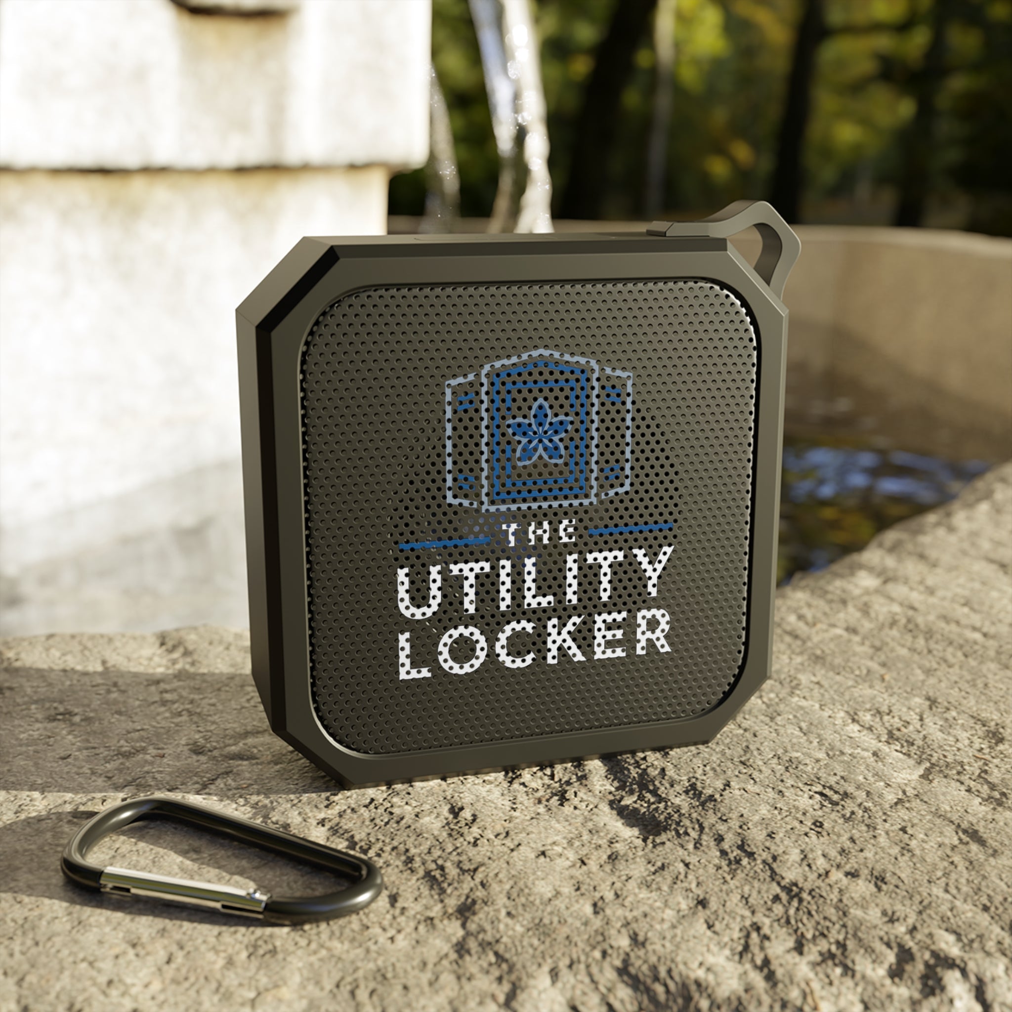 Outdoor Bluetooth Speaker — The Utility Locker Logo Portable Waterproof Speaker
