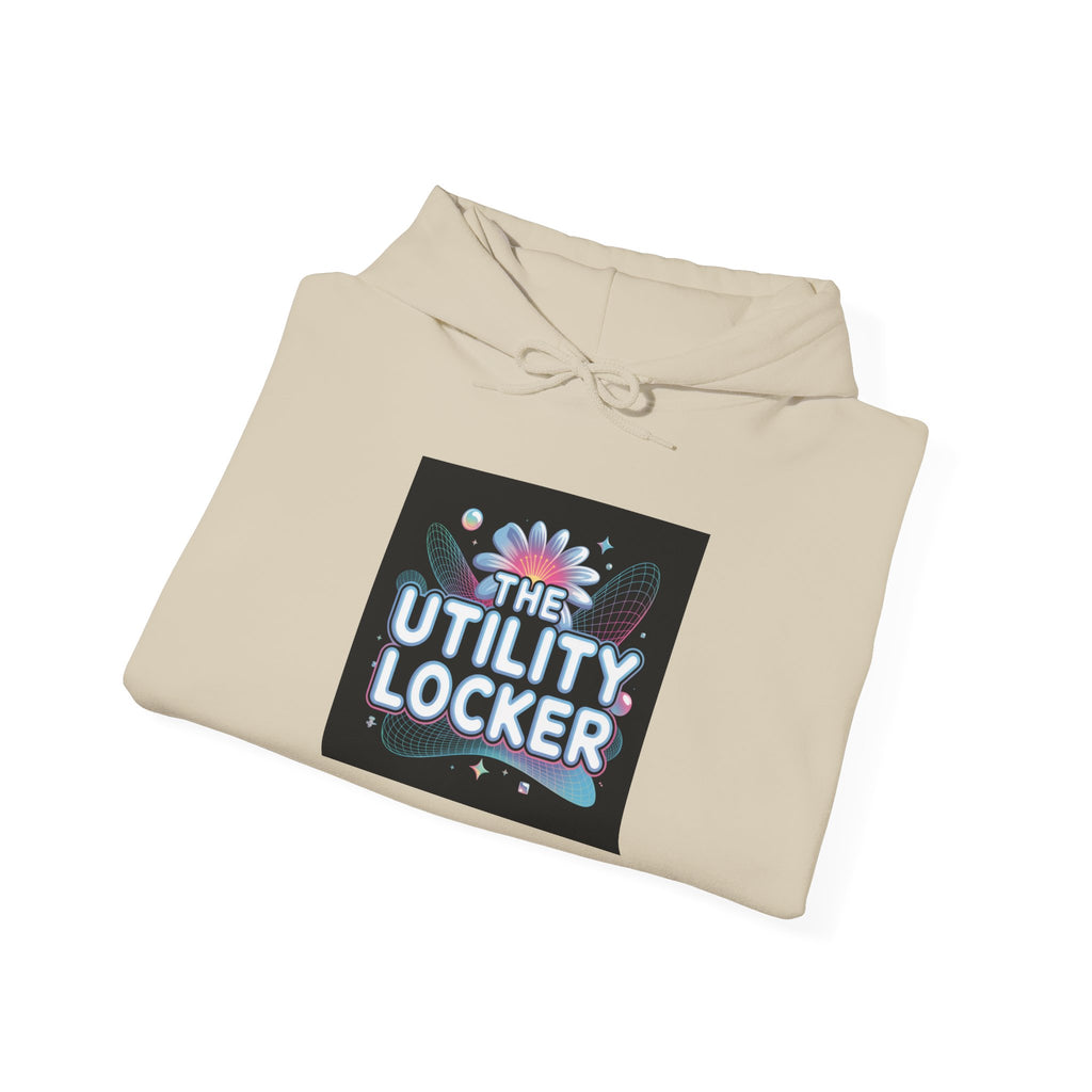 Cyber Holo "Utility Locker" Hoodie | Y2K cyber nostalgia, retro tech print