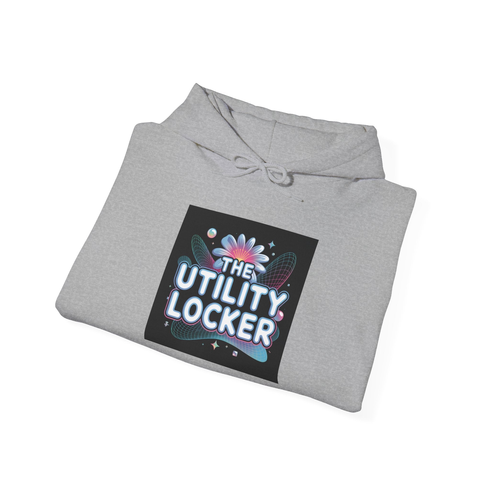 Cyber Holo "Utility Locker" Hoodie | Y2K cyber nostalgia, retro tech print