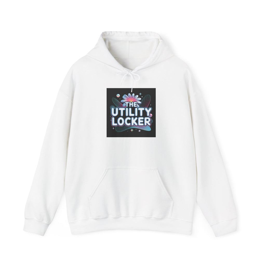 Cyber Holo "Utility Locker" Hoodie | Y2K cyber nostalgia, retro tech print