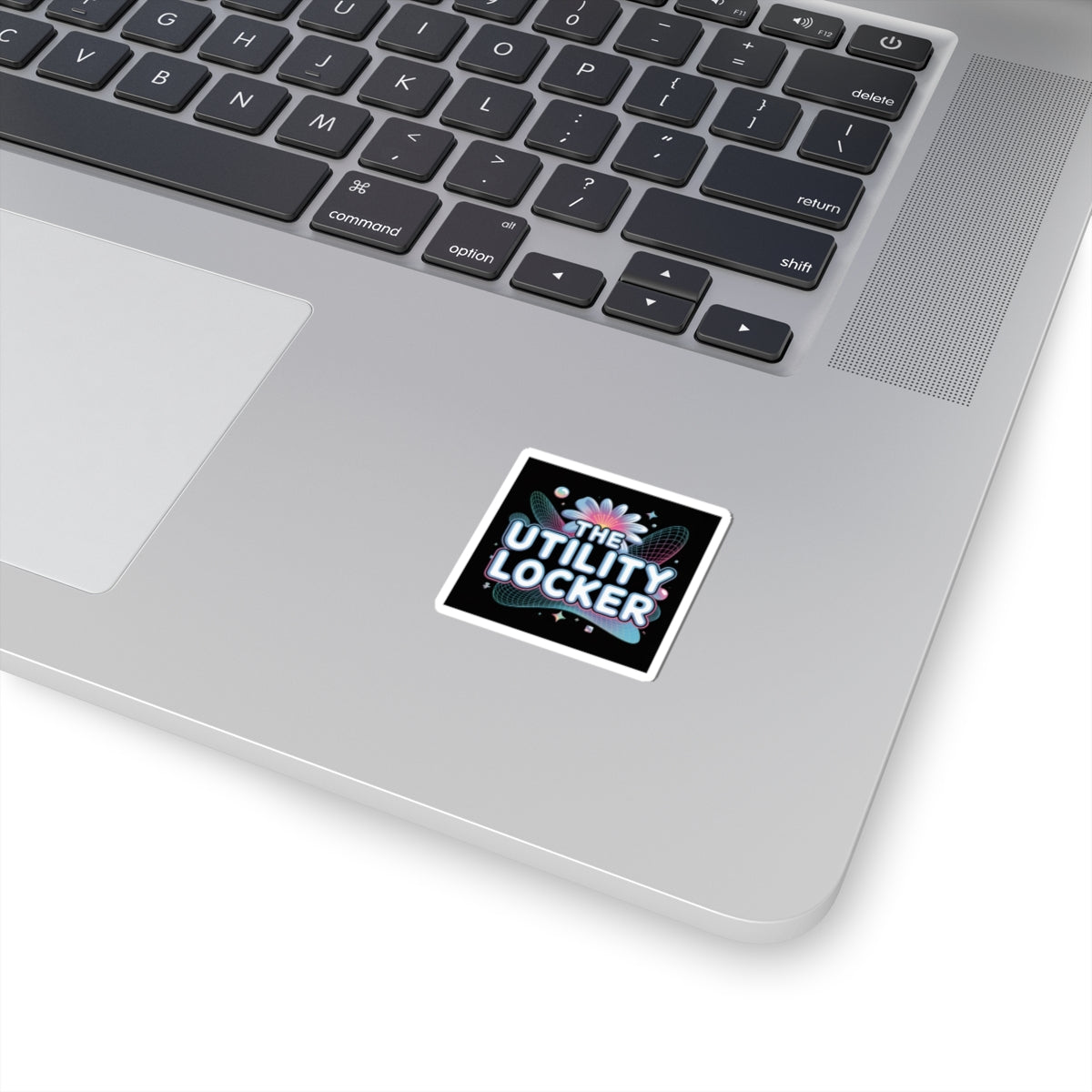Y2K Cyber Holo Logo Kiss-Cut Stickers | Retro Tech Chrome Text