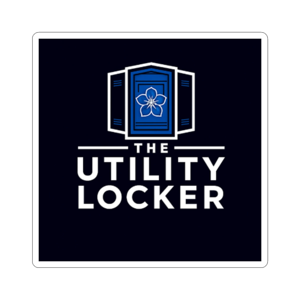 Utility Locker Deep Blue Sticker — The Utility Locker Brand Decal