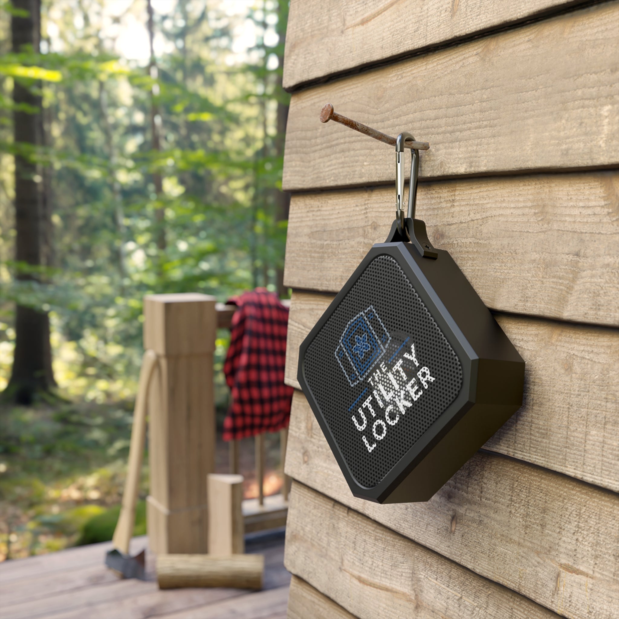 Outdoor Bluetooth Speaker — The Utility Locker Logo Portable Waterproof Speaker